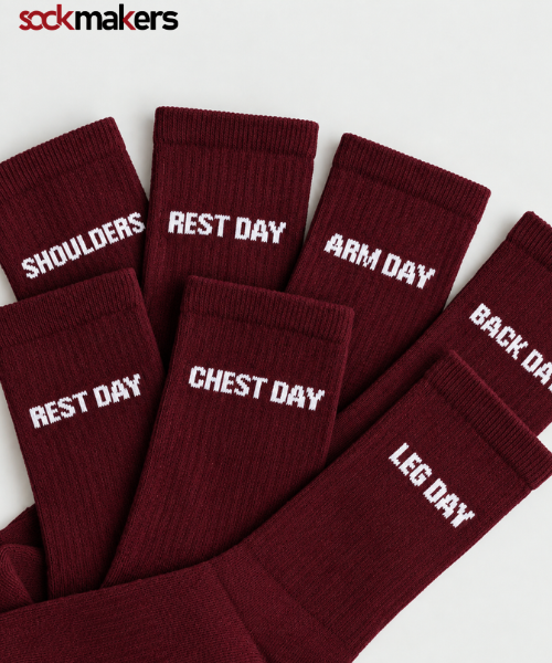 gym socks maroon